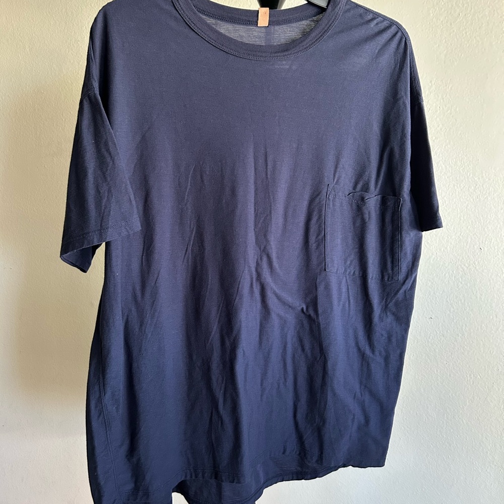 Lunya Deep Blue Short Sleeve Tee